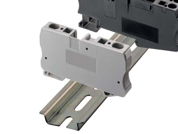 The 1180 offers a pluggable solution together with the pertinent terminal blocks for rail mounting.