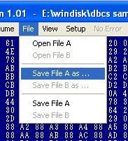 File Save Windisk File save Saving: There are two ways for saving the edited file: Save to the original file. This is NOT the recommended method, because, you may want to return to the original file.