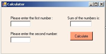 [3] Add another TextBox (txtsecondnumber) and Label (lblsecond) to the form and line them up so the form looks like : (NOTICE the lines on the form that help you line objects up) [4] Add another