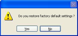 12-3. Restore factory default settings It is possible to reset all of the settings (including password information) pertaining to a device to factory default status.