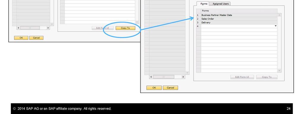 Simply select the rows for the forms you want to