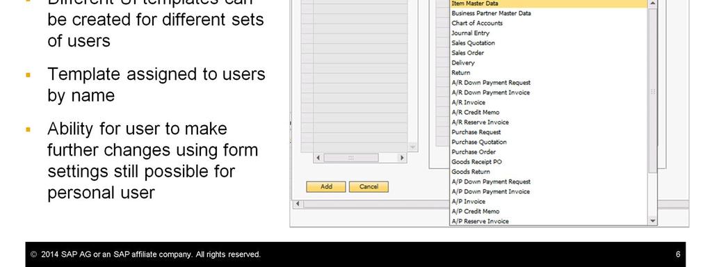 After you add the UI template to the system, you can select forms in the dropdown list and edit them.
