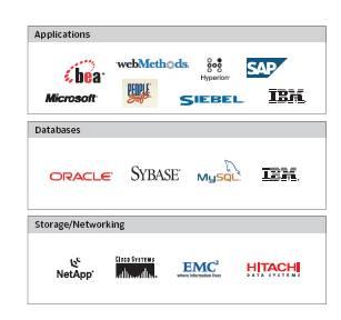 Out-of-the-box support for applications and databases Veritas Cluster Server provides off-the-shelf support for a wide range of applications, including, but not limited to; SAP, BEA, Siebel, Oracle