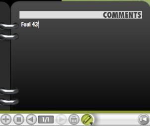 Image: Video playback Bookmark with comments With a bookmark selected, press the button, located in the bookmarks