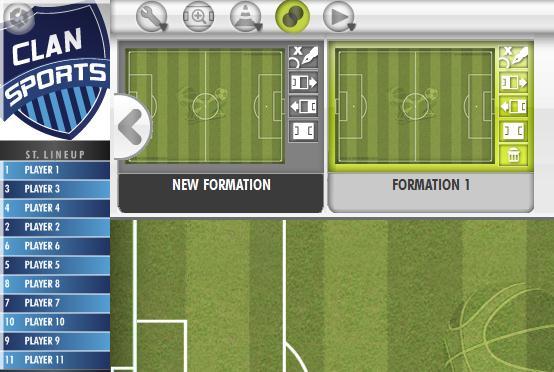 Tactical Formations List To view all the created formations, press. The opened list will show the thumbnails, subtitles and buttons associated to each formation board.