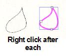 To make freehand shapes, simply click and drag the mouse to make the shape you wish to make. To enclose the shape, end at the same point you started.