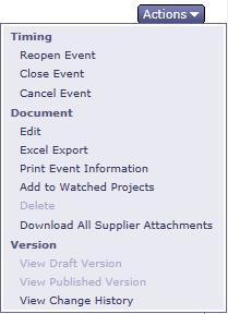 Exporting & Importing Events Customers can export all event information, including related attachments, for an event in any status.