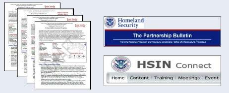 Snapshot, best practice summaries, news articles Work directly with DHS: Articulate stakeholder