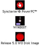 Launching Synclavier PowerPC Figure 2 - Drag WINBOOT and drop it onto Synclavier PowerPC Launch Synclavier PowerPC by dragging the WINBOOT file (e.g. the "Winchester Bootload Diskette") and dropping it on top of the Synclavier PowerPC application program.