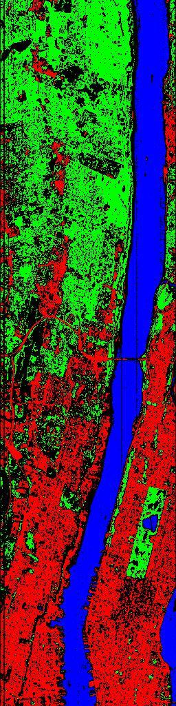Red=Urban Atmospheric correction Included using FLAASH software based on