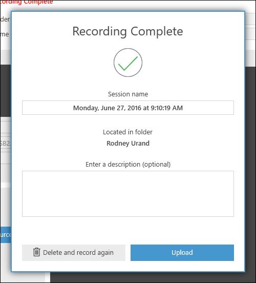(For the 1 st recording we will not be using video, so we do not have to worry about this setting, 2 nd recording set the quality to Ultra) Figure 17 Recording The instructor will demonstrate how to