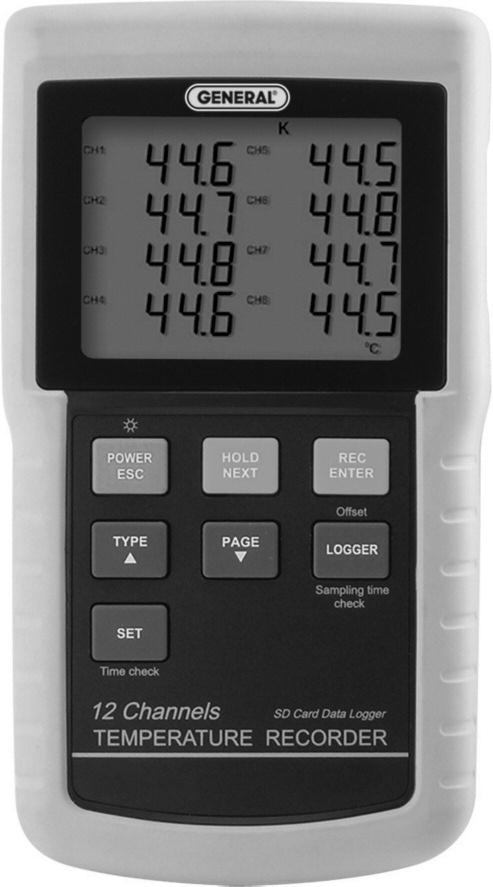 12-CHANNEL TEMPERATURE RECORDER WITH EXCEL-FORMATTED DATA LOGGING SD CARD USER S MANUAL