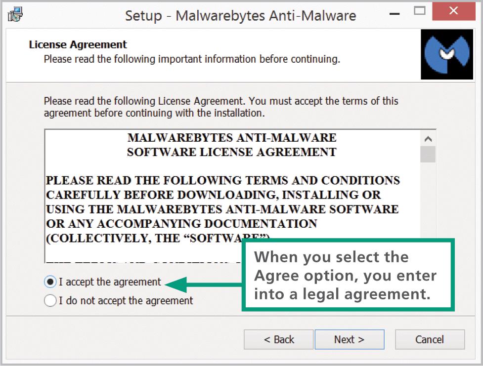 Software Licenses License agreements are displayed during the installation process. By clicking the I Agree button, you consent to the terms of the license agreement.