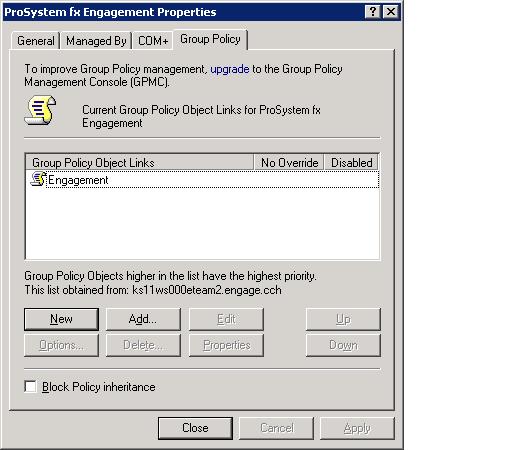 14) Click New which will add an entry in the Group Policy Object