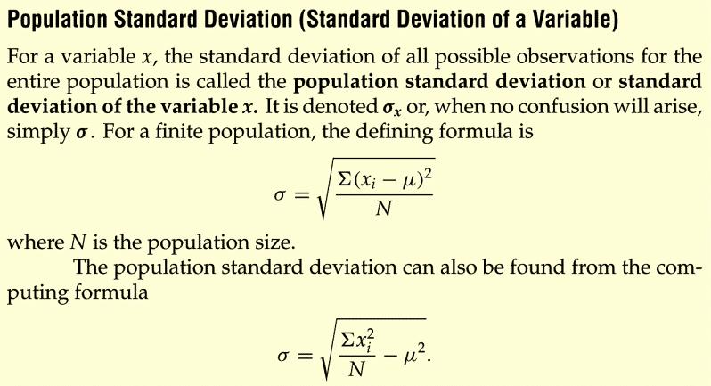Fact: Almost all the observations in any data set lie within three standard deviations to either side of the mean.