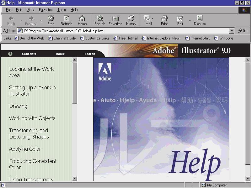 Index Contents How to use Help FIGURE A-14: The Adobe Help Web site Search Contents list FIGURE A-15: Using the Index button to find Registration Part A Part B Alphabet Registration color Down scroll