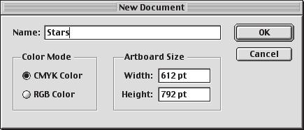 Macintosh computer Document name Color mode Document