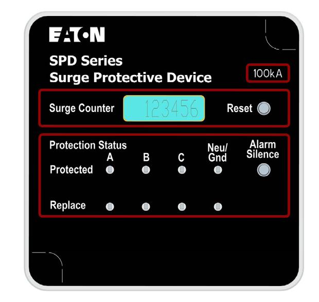 After system power is applied, the SPD automatically begins protecting downstream electrical equipment from voltage transients.