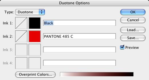 Color Duotone When dealing with less expensive (commonly two color, also known as spot color) print jobs the use