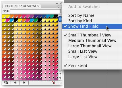 Color Panels & Swatches The Pantone libraries are under Window > Swatch Libraries > Color Books >