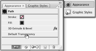 Appearance Panel If you run something under the Effects menu, to edit that Effect, choose Window > Appearance. Remember, Effects are editable, Filters are permanent.