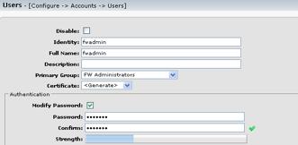 Administrators Firewall Administration privileges are based on Users Group. Administrators may be defined on firewall or use LDAP authentication or Radius.
