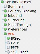 Security Policies Country Inbound Connections to the firewall. Outbound Connections out through the firewall using NAT.