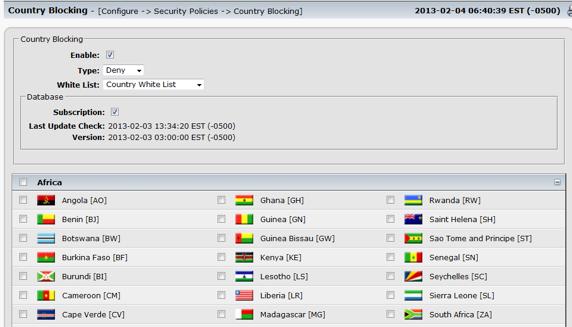 Block by Country Oct 3 14:42:28 pri=4 pol_type=cbp pol_action=block count=60 msg="block CBP" duration=59.