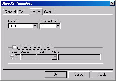 Select Float Change to 0 Right-click on the Edit Box object and select Data Properties from the menu.