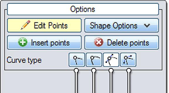 You can also scale and rotate points. See the program help for details. Important: When editing points, the move, rotate, and scale tools will only affect the selected points, not the entire object.