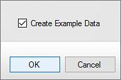 1 CREATE EXAMPLE DATA Check the box for Example data in the Sharing options screen if you want to create example data. A new dialog will open, where you can choose how many tasks you want to create.