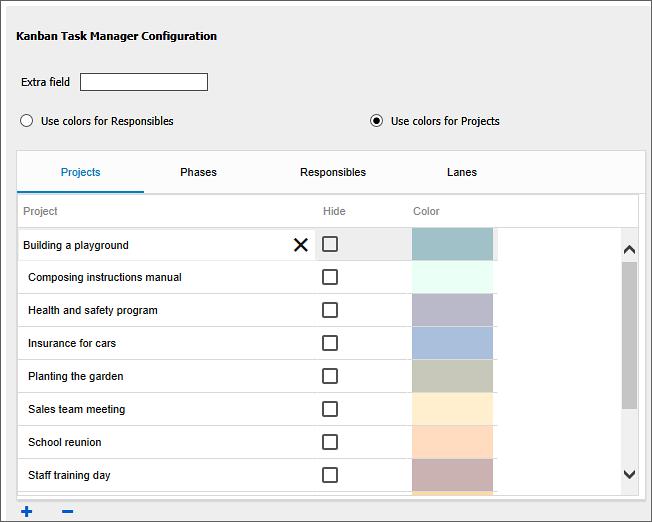 5.3.2 STATUS/PHASES Kanban Task Manager has a common phase list which is