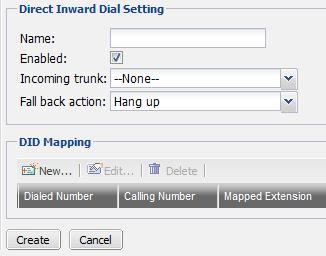 Configuring direct inward dialing The Dial Plan > Direct Inward Dial submenu lets you configure how to map Direct Inward Dialing (DID) numbers.