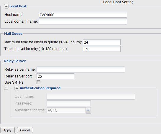 Figure 8: Mail server settings 2.