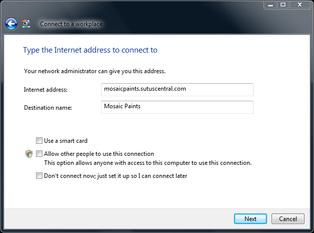 Setting Up a PPTP VPN Connection on a Windows Vista Computer Click here for a list of related topics.