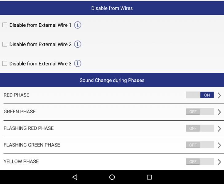 Choose from all sounds in the sound library. Noise control ON/OFF Noise control level - You choose how much louder the demand tone shall sound than the ambient noise.