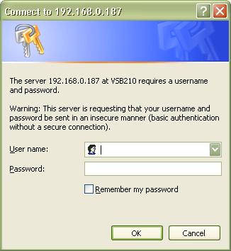 2.2.2 Password-Protected Login Accessing the web server requires a password-protected account. The Streamer VIP is shipped with a default administrative account.