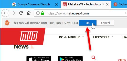You can still access your snoozed tabs