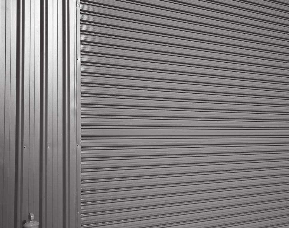8/100 industrial slat type shutter features Operation by way of a wide choice of manual, chain geared or power driven methods, ensuring minimal operational effort.