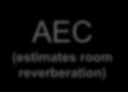 music / voice AEC (estimates room