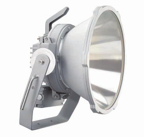 Control Gear: Magnetic Housing: Die-cast aluminium Finish: Grey, RAL9007 Protection: IP65 and IK08 High performance general performance floodlight