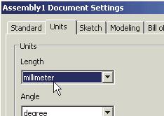 Select the English tab and in the Template list select Standard(in).iam (Standard Inventor Assembly Model template file). 4.