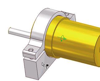 Select the back side vertical surface of the base component, the Motor Mount