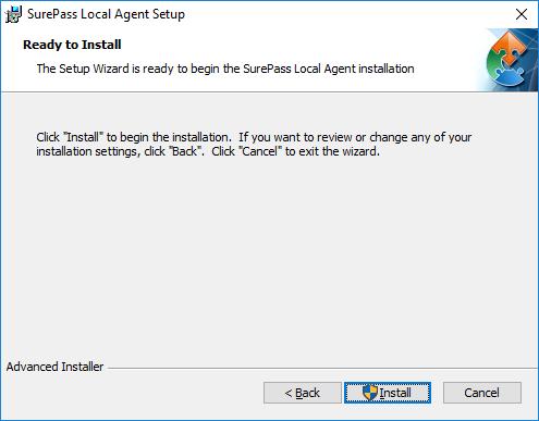 Figure 3: Confirm Install Select the Install button to confirm installation or select the Cancel to stop the installation.