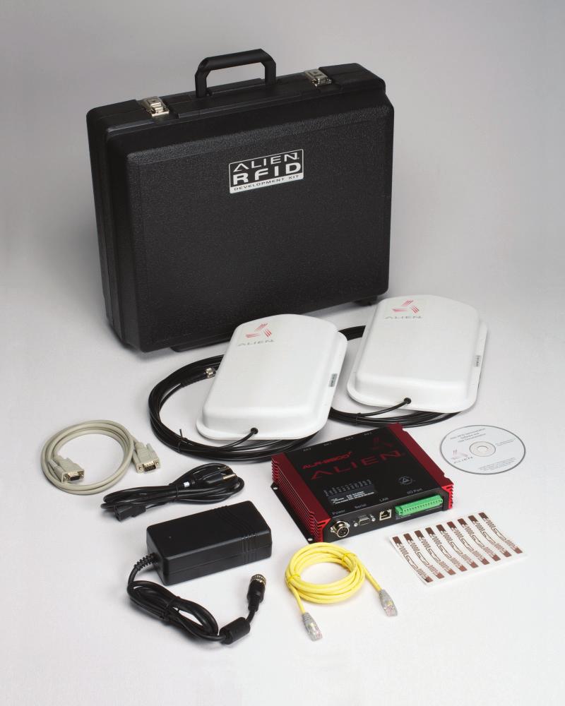 Developers Kit Developer Kits come complete with all the essentials to get you started, including the ALR-9900+ reader, two circularly polarized antennas, a Software Developers Kit CD (SDK), a