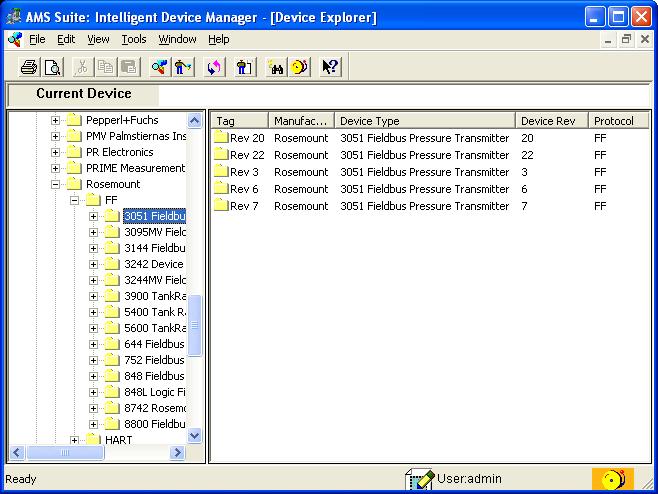 Figure 4 In intelligent device management software devices appear in plain text rather than codes The folder hierarchy (and file naming convention) enables the system to automatically pick the