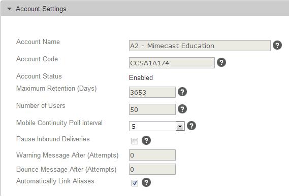 Chapter 5: Mimecast Retention KBID10012 Mimecast controls overall retention of emails using the Maximum Retention Days setting as defined in your Account Settings.