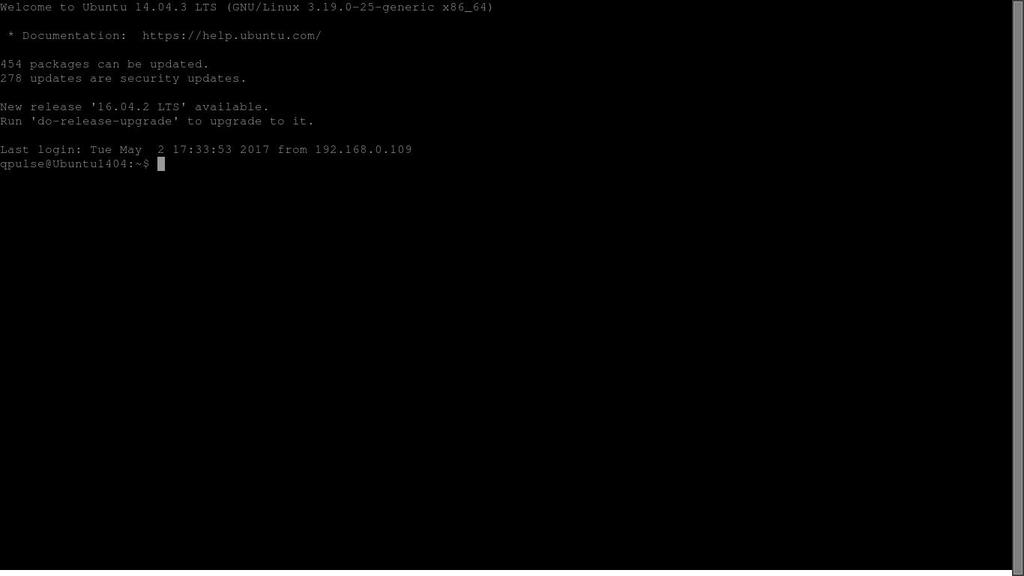 Displays the remote desktop screen upon successful SSH