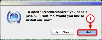 The Screen Recorder applet (application) will prompt you Do you want to run this application? 1. Click [Run].
