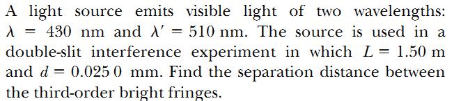 Interference of Light Waves Example:
